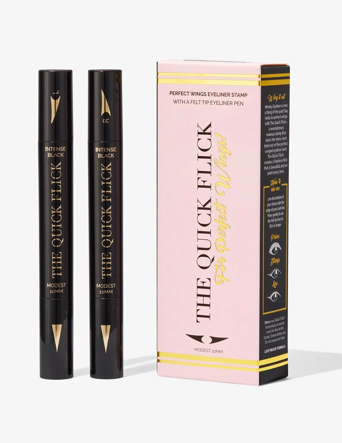 THE QUICK FLICK - Winged Eyeliner Stamp - Intense Black - Modest 10mm 3 THE QUICK FLICK - Winged Eyeliner Stamp - Intense Black - Modest 10mm