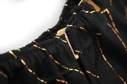 BARBER STRONG - The Barber Cape - Black With 24k Gold Pinstripe -Care Product Shop BSC10 BLK GOLD Black Gold Stripes Barber Cape Detail 3 1800x1800 13716.1600240585