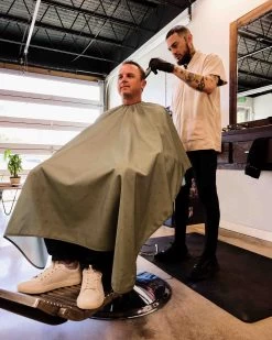 BARBER STRONG - The Barber Cape - Barber Shield Army Green -Care Product Shop BSC16 GRN7 11943.1679356079