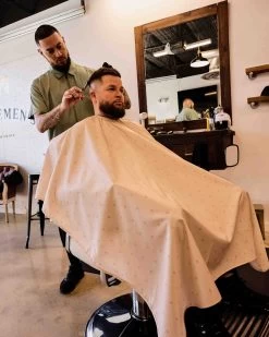 BARBER STRONG - The Barber Cape - Barber Shield Khaki -Care Product Shop BSC17 KHAKI8 53089.1679356166