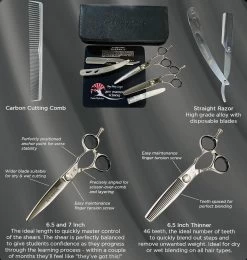ZEN MASTER SCISSORS - Junior Barber Kit – 6.5" Right Handed