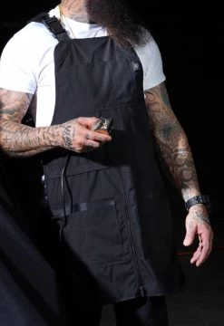 BARBER STRONG - The Barber Apron - Extra Wide -Care Product Shop Barber strong apron action C 1024x1024 52098.1567673400