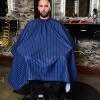 BARBER STRONG - The Barber Cape - Blue W/White Pinstripe -Care Product Shop Blue White Pinstripes 1 69549.1629685430