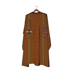 DEYAZ - Premium Salon Cape Brown With Stripes