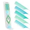 VELLEN HAIR - Premium Tail Comb 5 Set - Green/Blue/Mint -Care Product Shop VellenHairMintCombSet5sizes 5000x 91715.1627344075