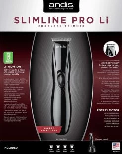 ANDIS - TRIMMER - Slimline Pro Li Trimmer Black -Care Product Shop slimline pro li trimmer d 8 black package 64581.1541111354